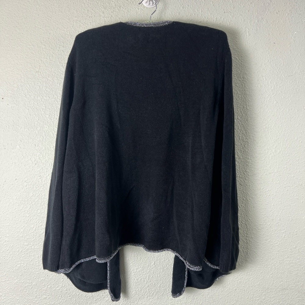 Catherines Black & Silver Whimsigoth Open Front Cardigan Sweater size 2X - Picture 2 of 7